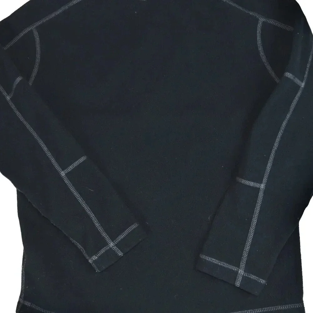 MARMOT || Kid's Fleece Quarter Zip Black Jacket Pullover Mock Neck Outdoors M - Picture 3 of 8